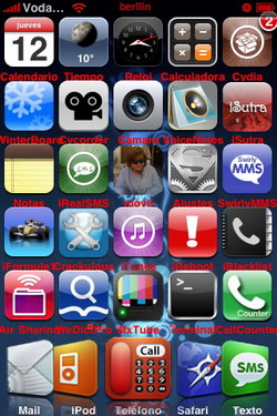 FiveIrows 1.1, Pon cinco filas (en vertical) de iconos en el iPhone / Touch
